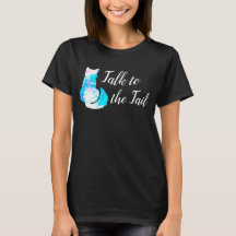 Blauw Roze Witte Kat Abstract Praat met de Staart