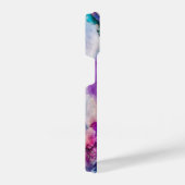 Blauw Roze Witte Waterverf Abstractie iPhone Hoesje (Rechterkant)