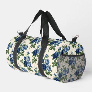 Blauw Rozen Bloempatroon Plunjezak