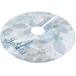 Blauw Rozen patroon luxe Monogram Kerstboom Rok