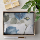 Blauw Rozen waterverf schilderij Tissuepapier (Geschenk)