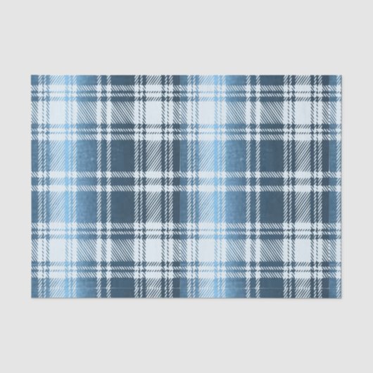 Blauw ruitjes tissuepapier (Voorkant)