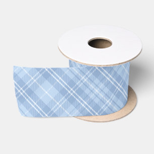 Blauw ruitpatroon lint