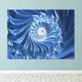 blauw ruitvormig canvas (Insitu (Houten vloer))