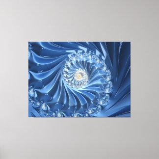 blauw ruitvormig canvas afdruk