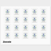 Blauw Russisch Blauw Deur Nieuw Adres Label Sticke (Vel)