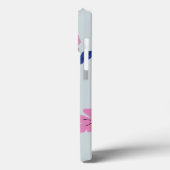 Blauw Russisch Kat & Matisse Bloemen Case-Mate iPhone Case (Achterkant / Links)