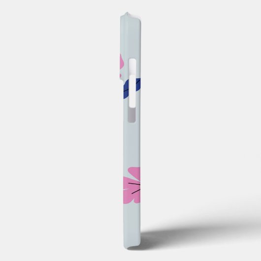 Blauw Russisch Kat & Matisse Bloemen Case-Mate iPhone Case (Achterkant / Links)