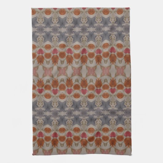 Blauw Rust Rood Theedoek (Verticaal)