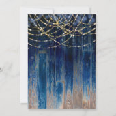 Blauw rustiek Kustschuur Wood Bokeh Vrijgezellenfe Kaart (Achterkant)