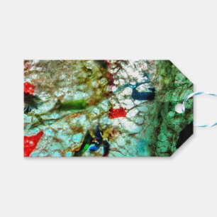 Blauw rustig abstract cadeau label, Blauw ontspann Cadeaulabel