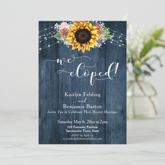 Blauw Rustige zonnebloempjes die we hebben uitgesn Kaart (Staand voorkant)