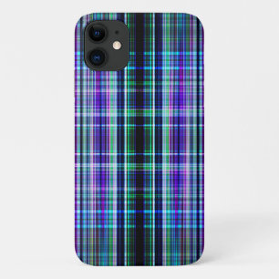 Blauw ruw streekpatroon iPhone 11 hoesje