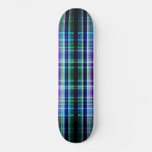 Blauw ruw streekpatroon skateboard