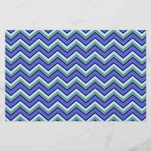 Blauw saffier Chevron patroon Briefpapier