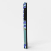 Blauw saffier Chevron patroon Case-Mate iPhone Case (Achterkant/links)