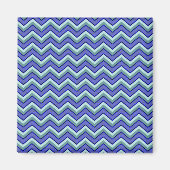 Blauw saffier Chevron patroon Magneet (Voorkant)