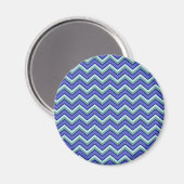 Blauw saffier Chevron patroon Magneet (Voorkant / Achterkant)