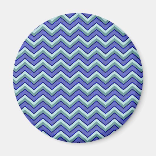 Blauw saffier Chevron patroon Magneet (Voorkant)