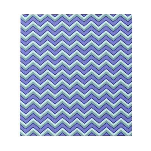 Blauw saffier Chevron patroon Notitieblok (Voorkant)