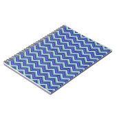 Blauw saffier Chevron patroon Notitieboek (Linkerzijde)
