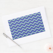 Blauw saffier Chevron patroon Rechthoekige Sticker (Envelop)