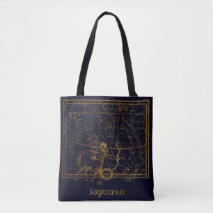  blauw Sagittarius Zodiac Astrologie teken Draagtas