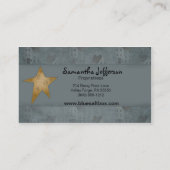 Blauw Saltbox Primitive Country Visitekaartje (Achterkant)