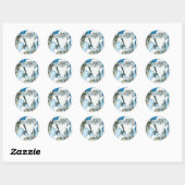 Blauw Santa Sticker (Vel)