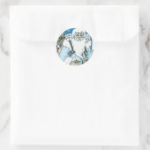Blauw Santa Sticker (Tas)