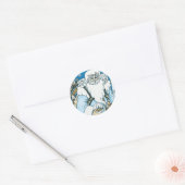Blauw Santa Sticker (Envelop)