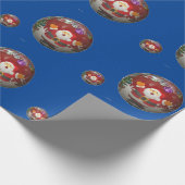 Blauw Santa Wrapping Papier (Hoek)