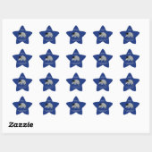 Blauw Schattige Armadillo Star Afstuderen Ster Sticker (Vel)