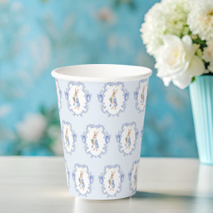 Blauw Schattige Bunny Boy Baby shower Papieren kop Bekers