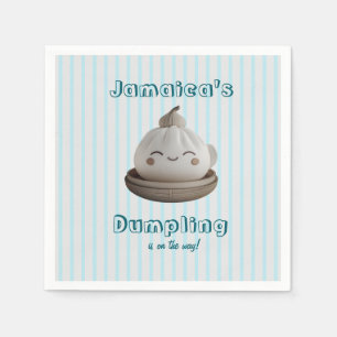 Blauw Schattige Kleine Dumpling On The Way Party s Servet