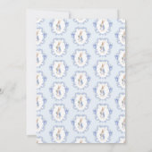 Blauw Schattige Peter Rabbit Baby shower Kaart (Achterkant)