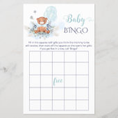 Blauw Schattige Teddy Bear Boy Baby shower Spel BI Flyer (Voorkant)
