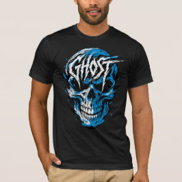 Blauw Schedel Horror T-Shirt