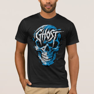 Blauw Schedel Horror T-Shirt