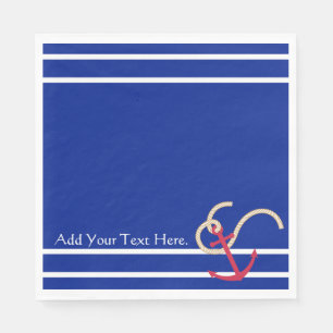 Blauw Scheepvaart Papier Servet