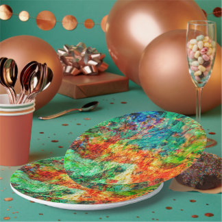 Blauw schemer papier bord, Kalmerend blauw abstrac Papieren Bordje