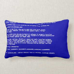 Blauw scherm van de dood kussen
