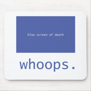 Blauw scherm van de dood - oeps! muismat