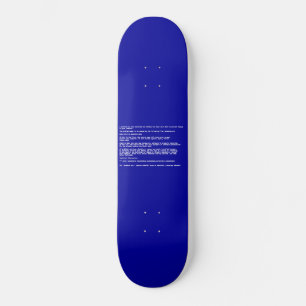Blauw scherm van de dood skateboard