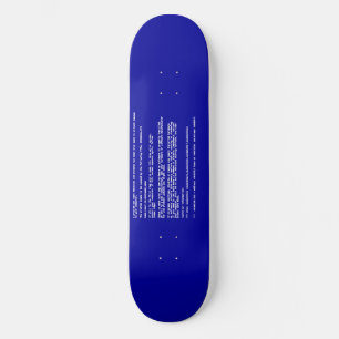 Blauw scherm van de dood skateboard