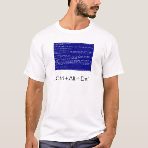 blauw scherm van de dood t-shirt