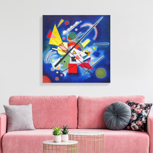 Blauw schilderen | Wassily Kandinsky | Canvas Afdruk (Insitu (Woonkamer))