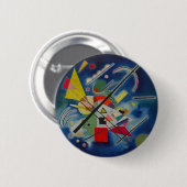 Blauw schilderij van Kandinsky Ronde Button 5,7 Cm (Voorkant /achterkant)