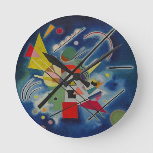 Blauw schilderij van Kandinsky Ronde Klok (Voorkant)