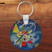 Blauw schilderij van Kandinsky Sleutelhanger (Voorkant)